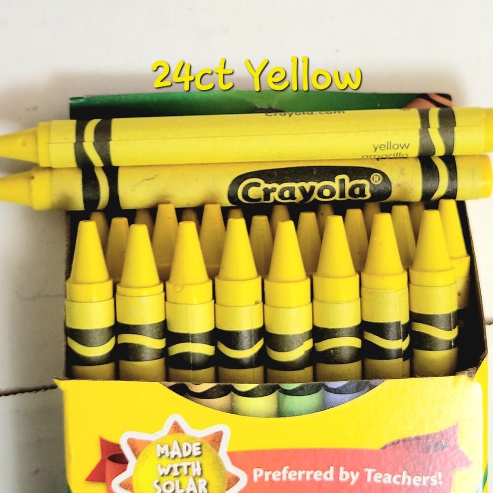 (24) Crayola Crayons (Yellow) Single Color Bulk Lot